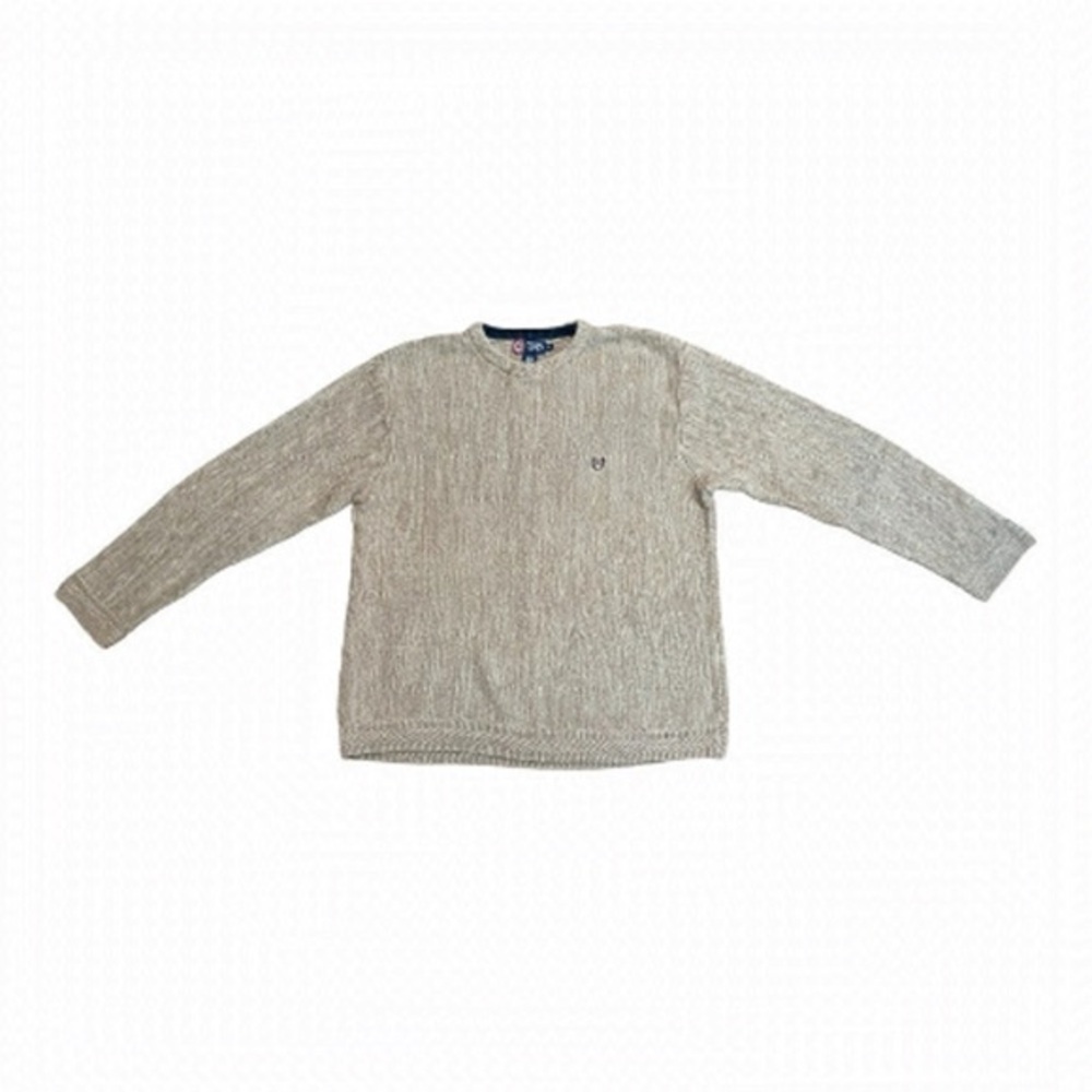 Chaps classic knit beige sweater size L